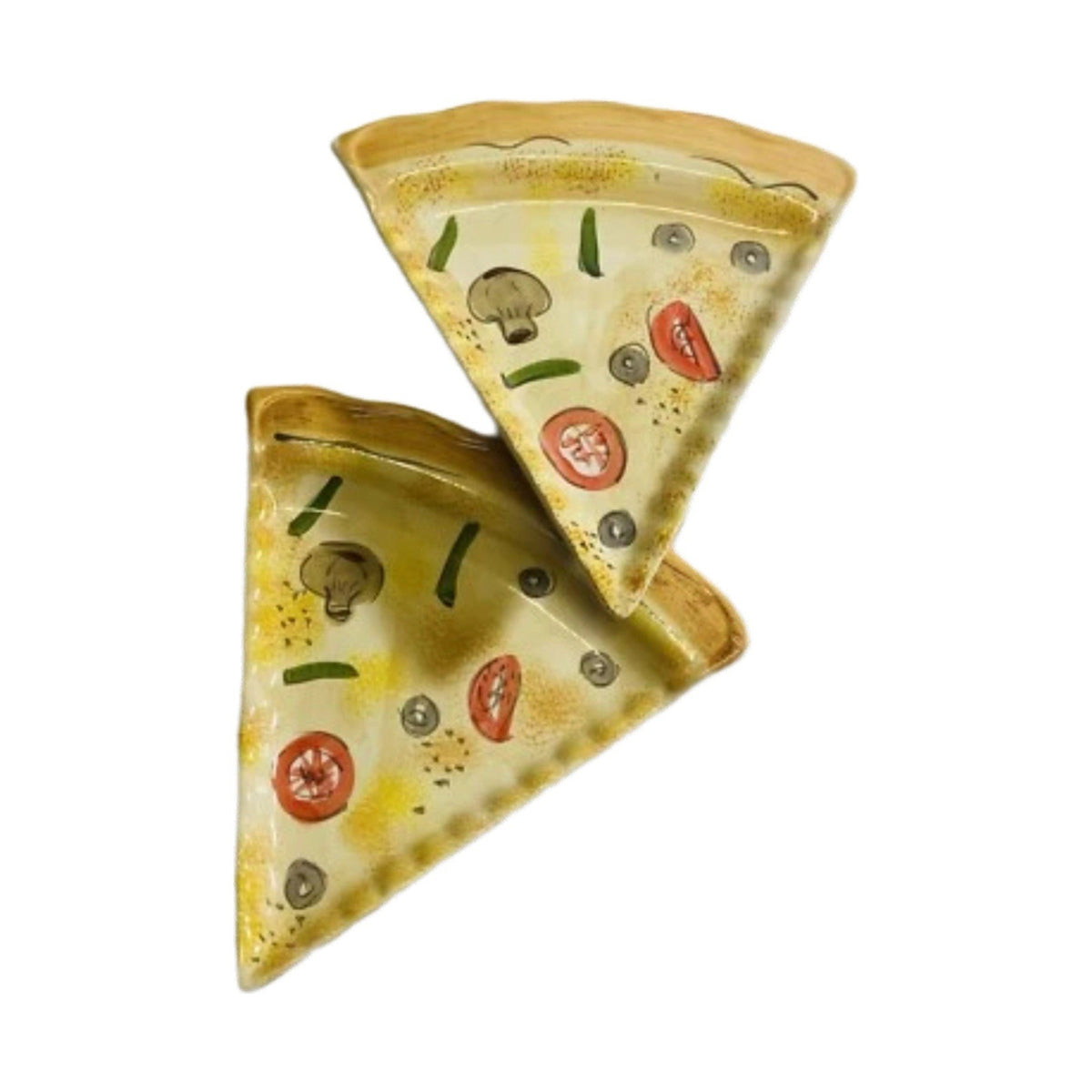 Tabletops Unlimited Pizza Slice Plates Set of 2 Kitchen Prep 201 Ceramic 9” L