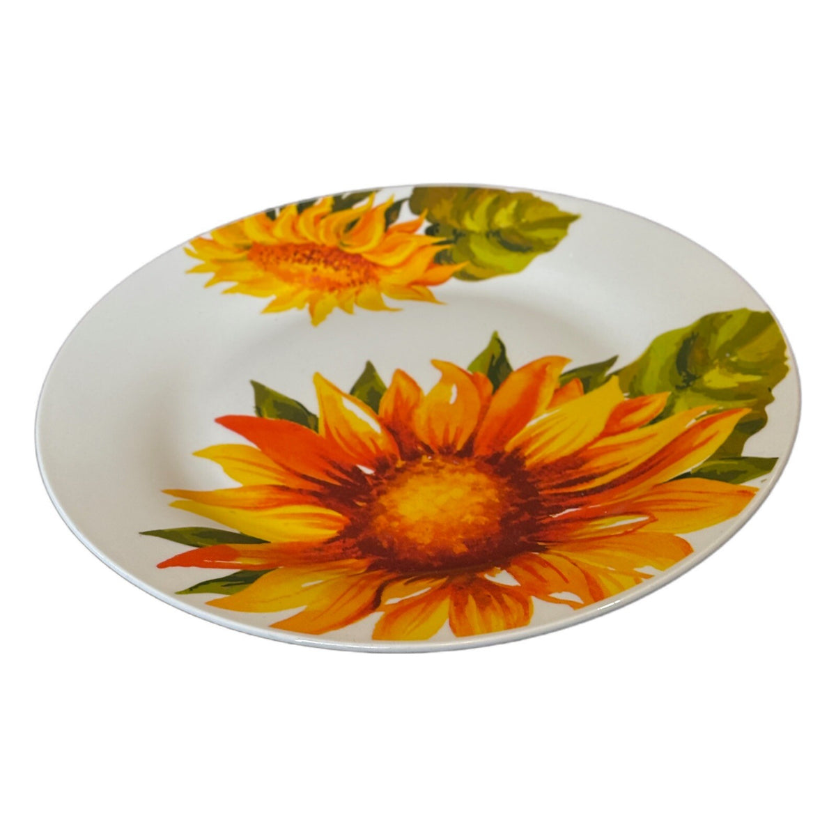 Royal Norfolk SUNFLOWER Ceramic 2-Dinner Plates Dinning Dinnerware Dishes