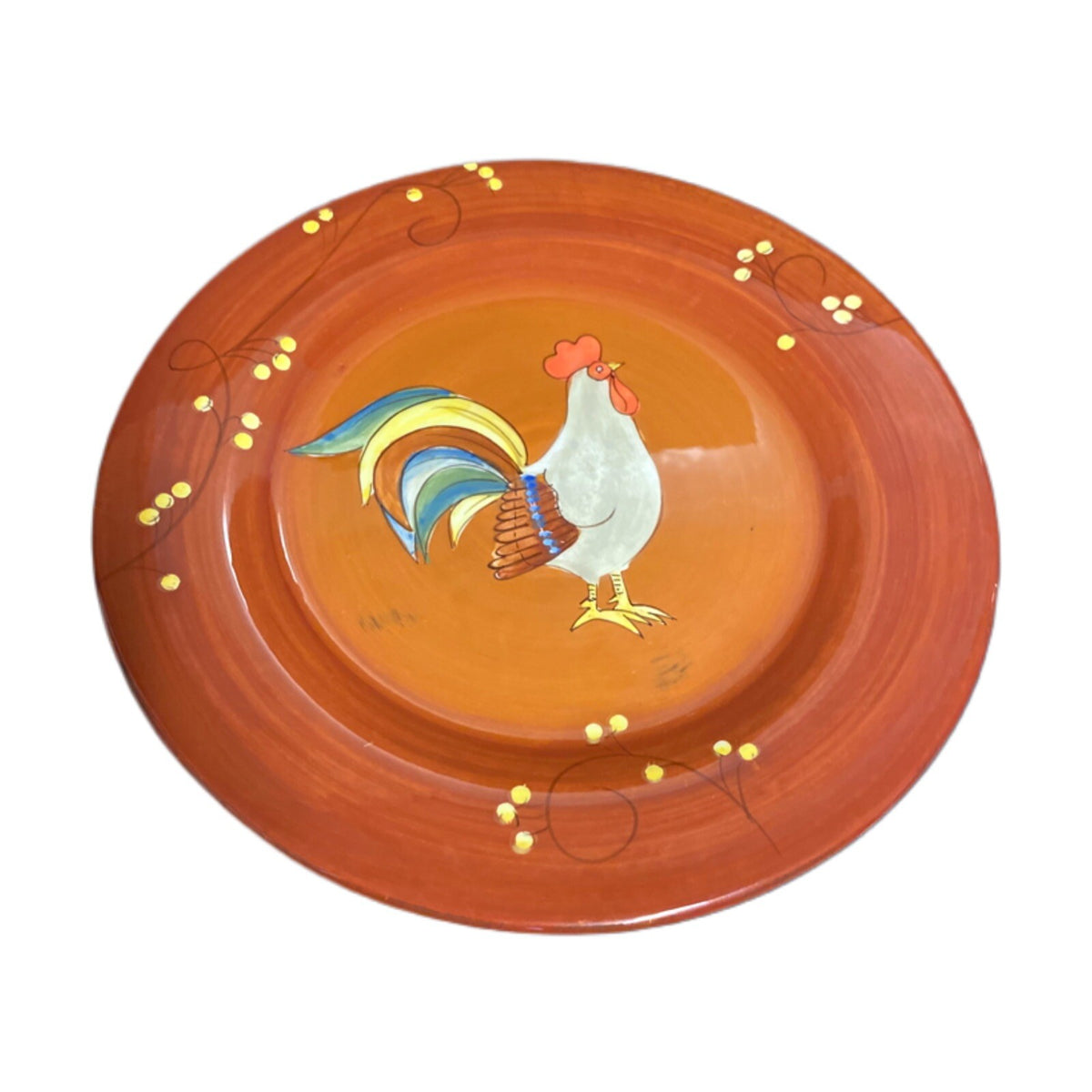 Laurie Gates Rooster Salad/Dessert Plates 8.5” D Set of 6 Gourmet Home