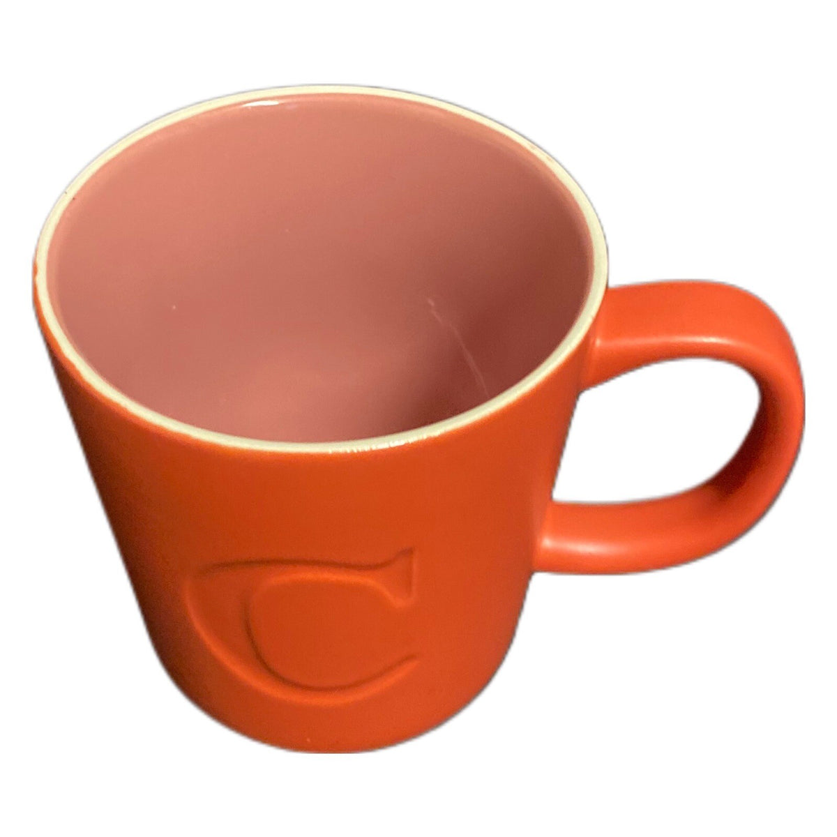 Threshold Mug Monogram Initial C Letter Alphabet Stoneware Coffee Tea Cup 12 oz.