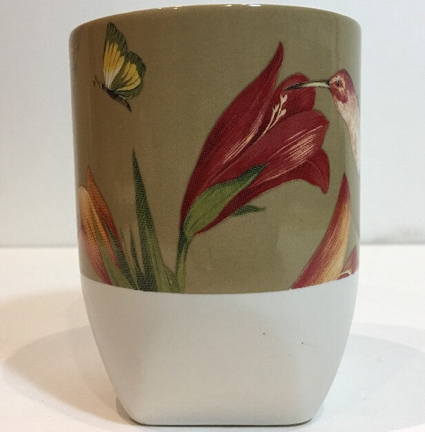 222 Fifth PTS Int’l. “ANTIGUA”  Stoneware Coffee Mug Hummingbird Tea Cup 12 oz