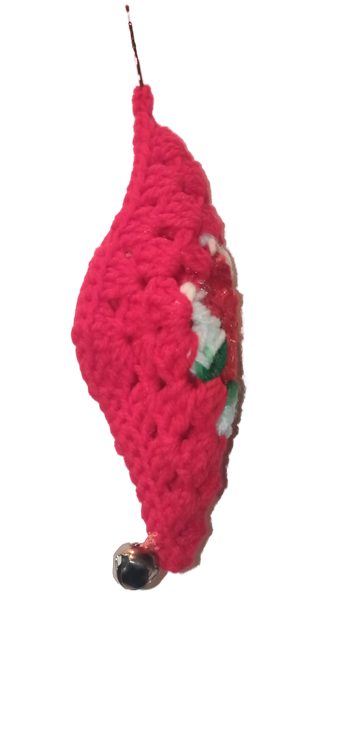 Teardrop Bell Ornament Cover Crochet Hand Made Tree Hanging Decorative Accessory