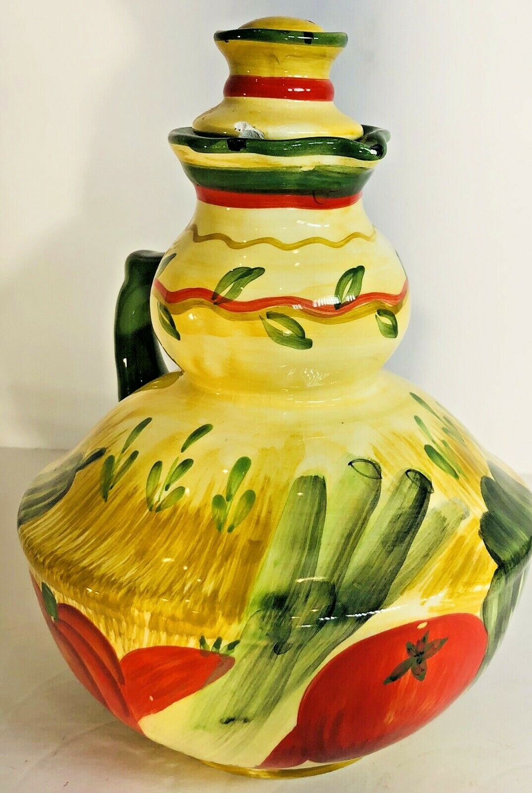 Pamela Gladding Certified International Lidded Cruet Collection 8 3/4”H