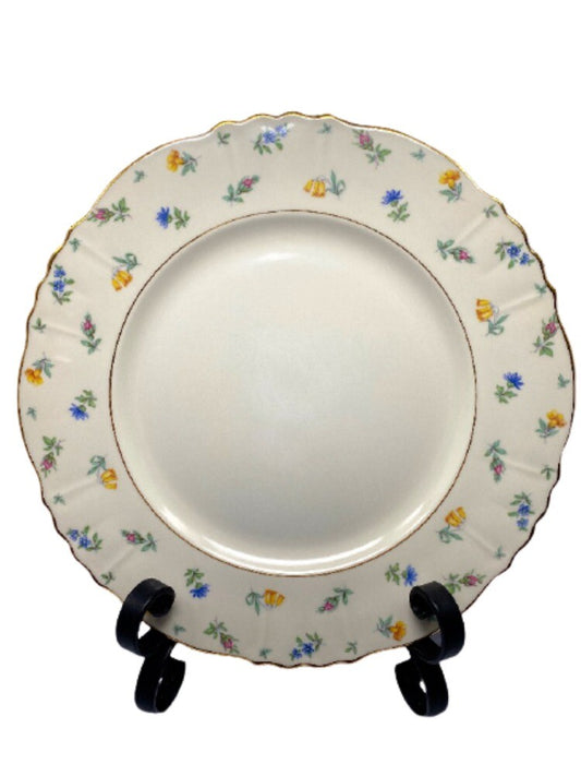 Federal Shape Syracuse Suzanne Dinner Plate Petite Floral Design On Ivory 101/2"