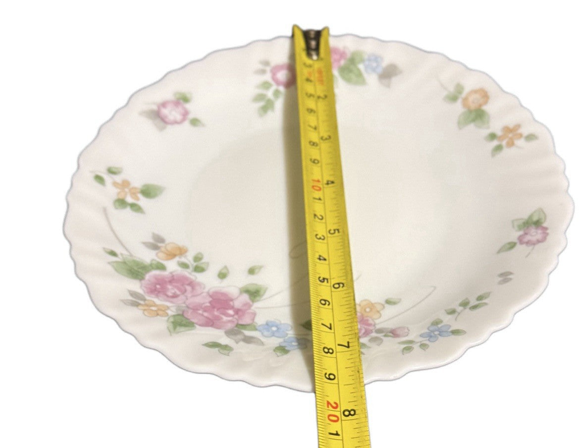 Arcopal France Rosalie 7” Salad Dessert Plates Set of 4 Pink Floral Vintage