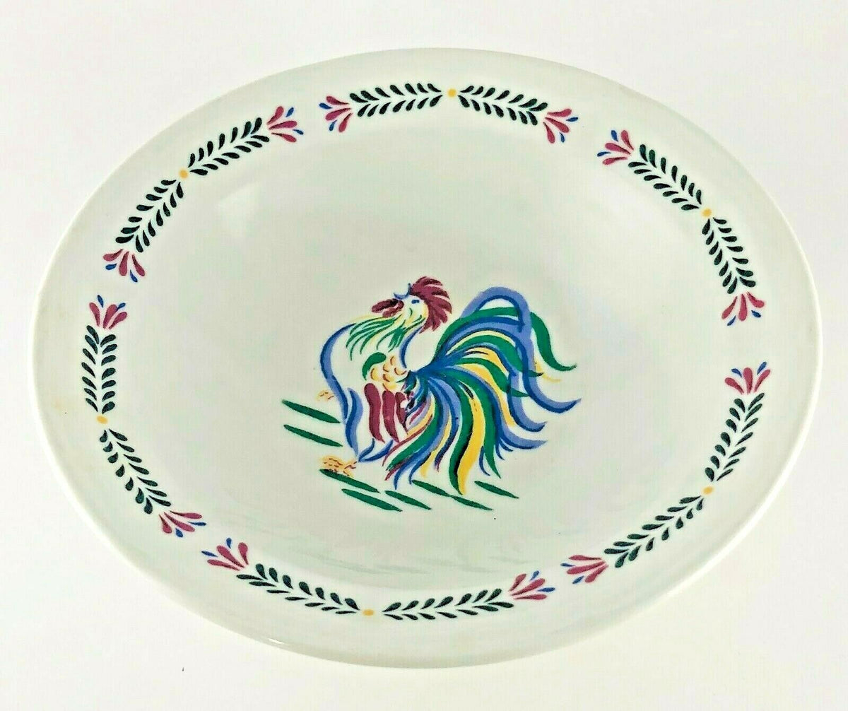 Vintage SUNRISE ROOSTER by Century Stoneware Oven Freezer Safe Laurel Trim