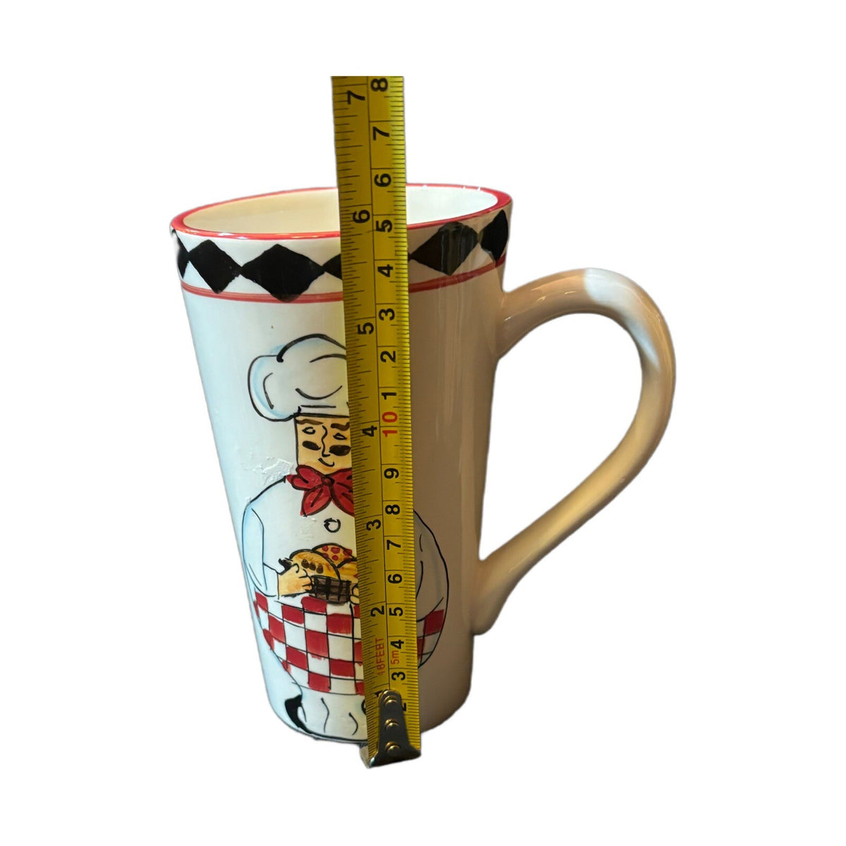 LE CHEF Latte Mug Ambiance Collections Tall Ceramic Coffee Tea Cup
