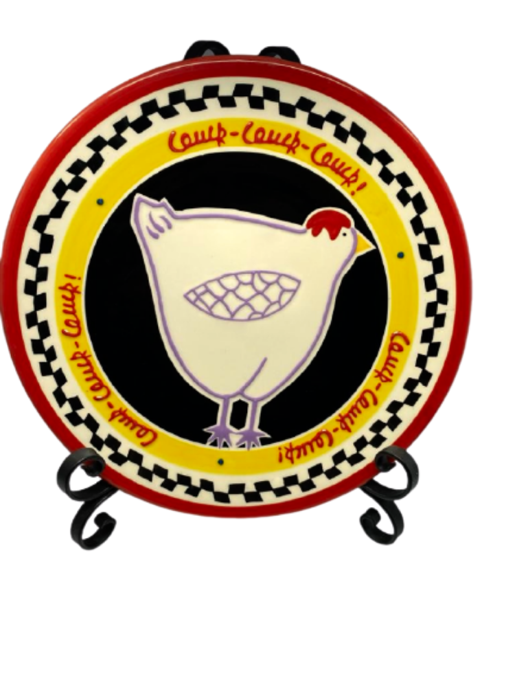BECKY DENNY Rooster Dinner Plate/Platter Dinnerware Collection