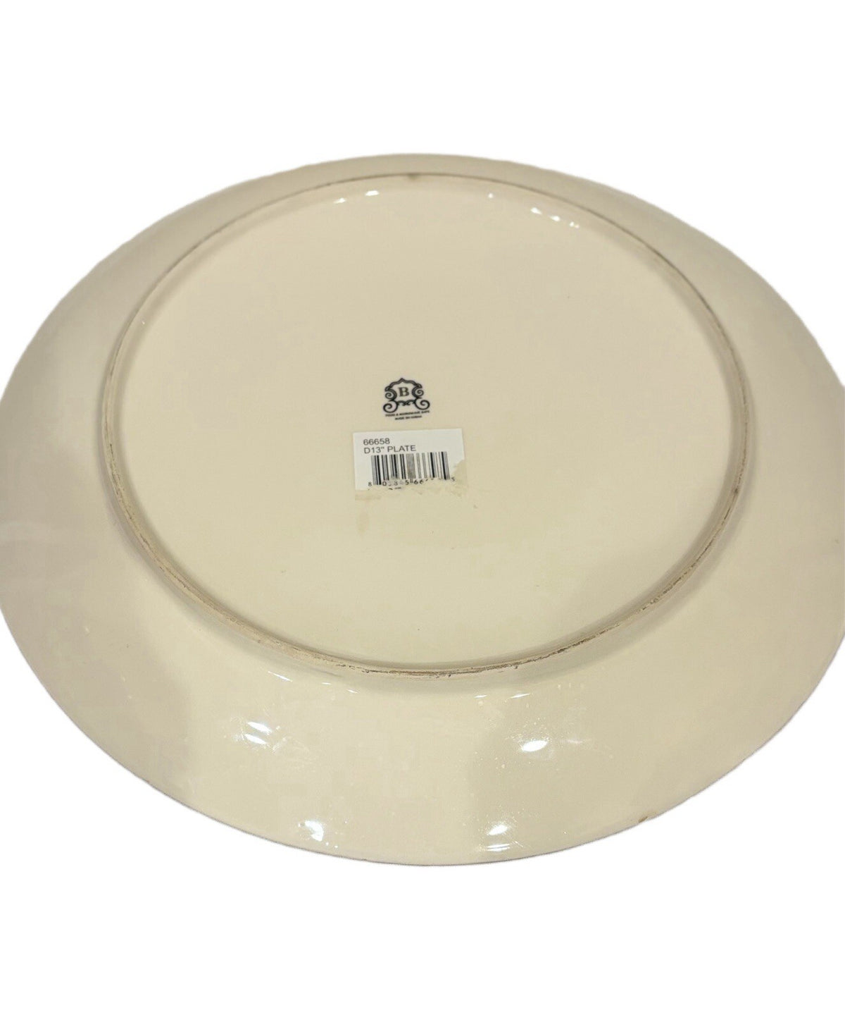 BARREVELD Serving Platter Botanical Red  Floral Ceramic Dessert Dish 13" D