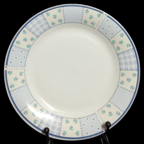 Gibson HOME VALLEY 2-Salad Plates 7 5/8” D Lilac Squares Flowers Dessert Dish