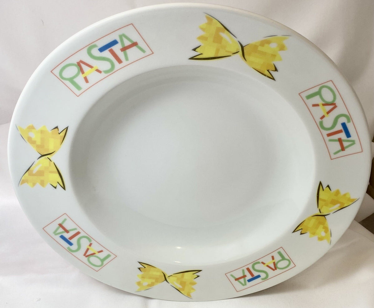 Studio Nova PASTA POWER Bowl Italy Pasta Salad Rim Soup Serving Dish 12.5 inch
