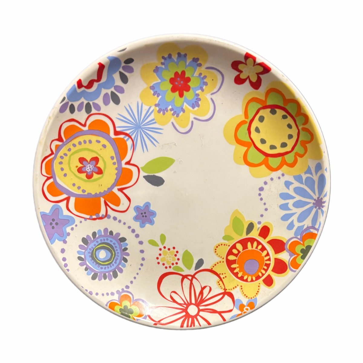 Euro Ceramica FLORAL DELIGHT 4-Salad Plates Flowers Ceramic Rare Dessert Dish