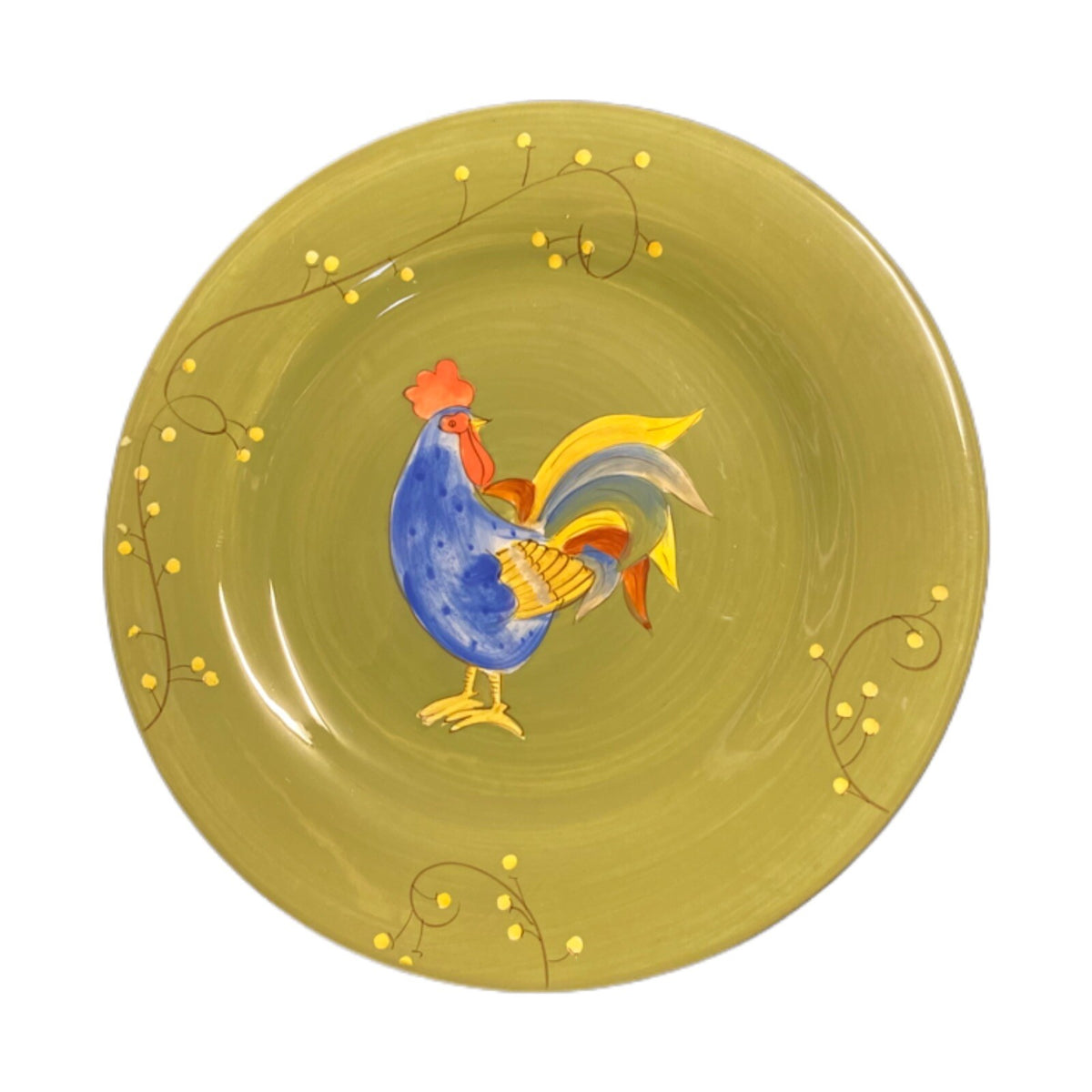 Laurie Gates Rooster Salad/Dessert Plates 8.5” D Set of 6 Gourmet Home