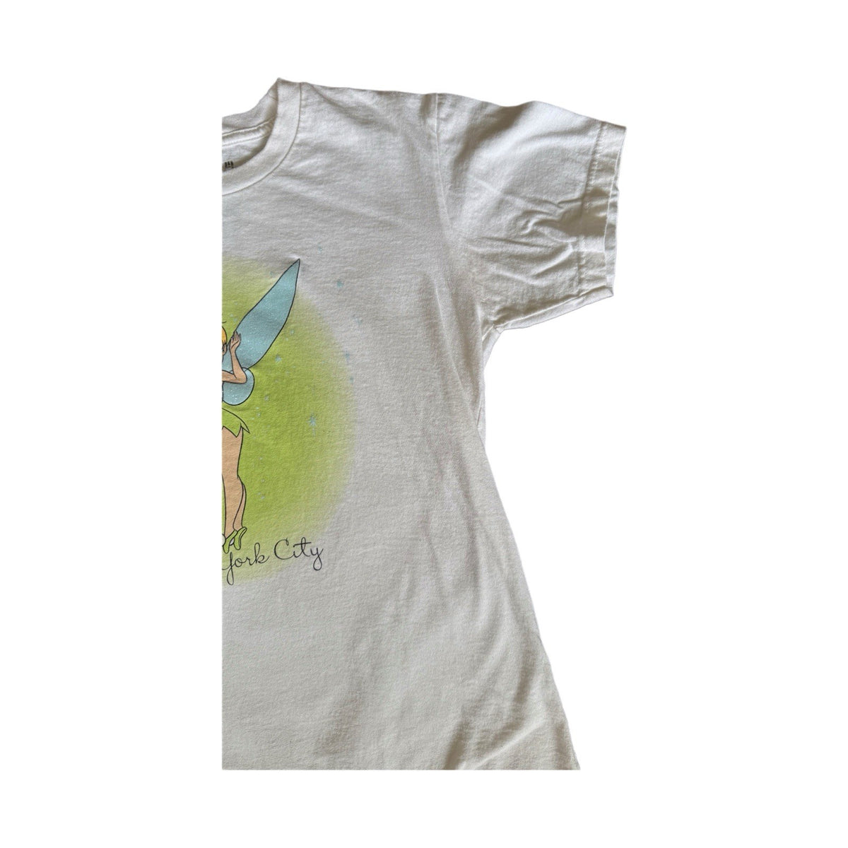 Disney Tinker Bell T-Shirt New York City Graphic Tee White Women’s Teen Medium