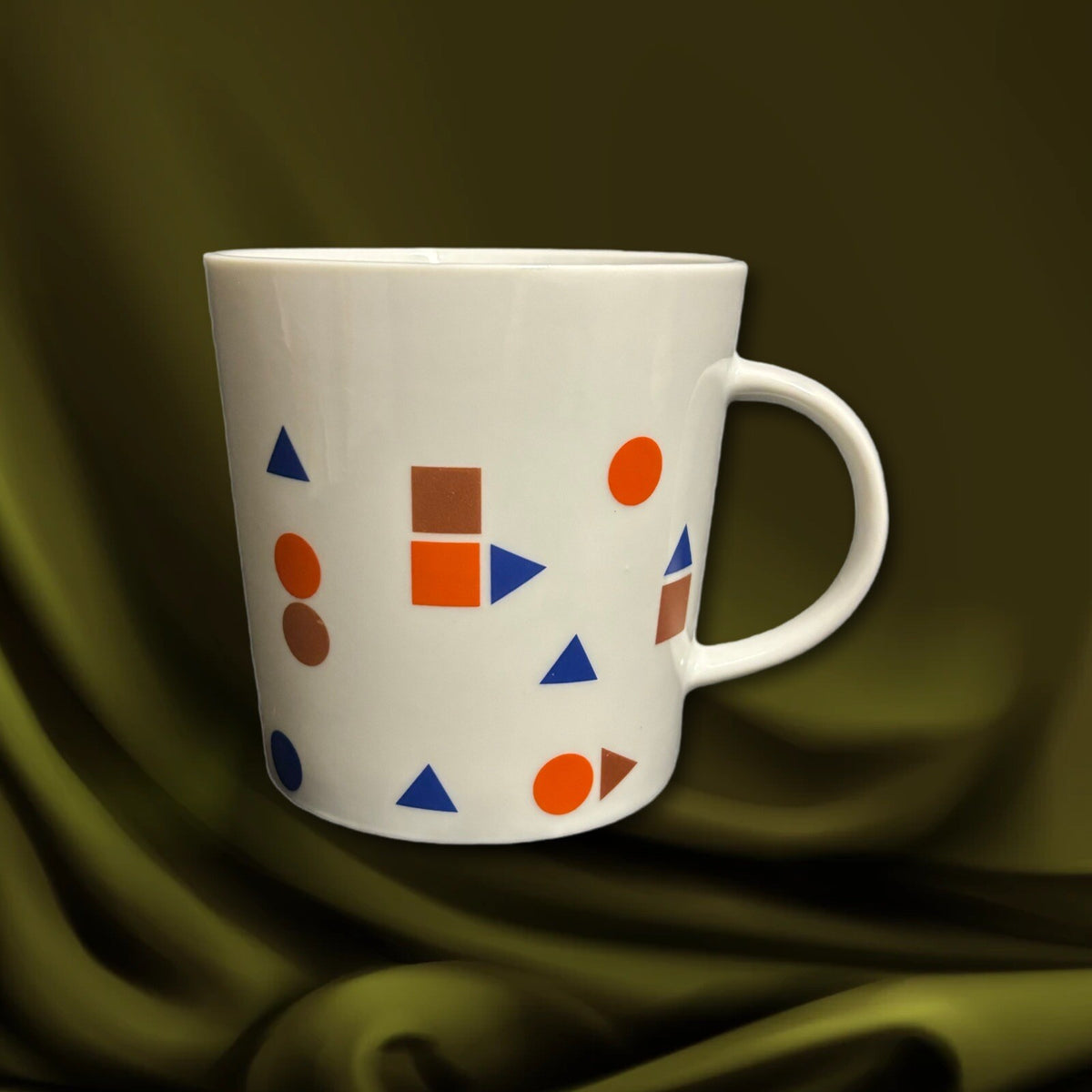 Xenia Taler MEMPHIS Mug White Porcelain Geometric Design Coffee Tea Cup