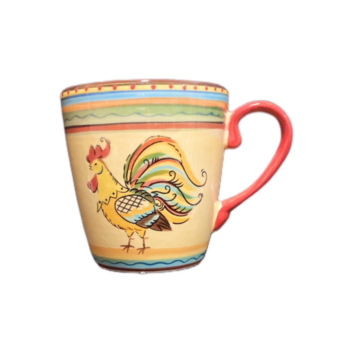 Tabletops Gallery Rise & Shine Rooster Mugs Set of 4 12 oz Farmhouse