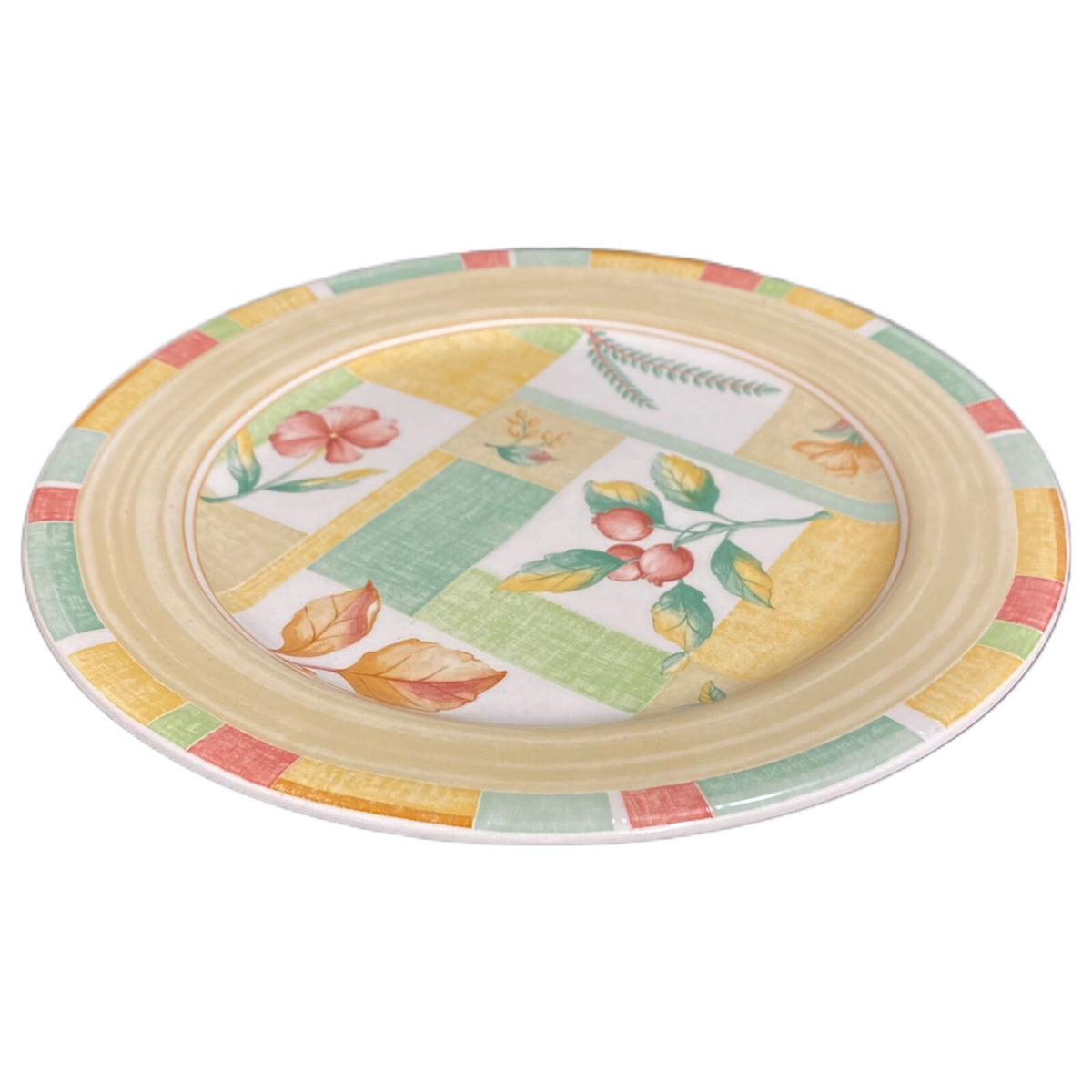 Sango GARDEN CAFE 4-Dinner Plates Designed By ERICA FRIEDMAN # 3048 Ceramic