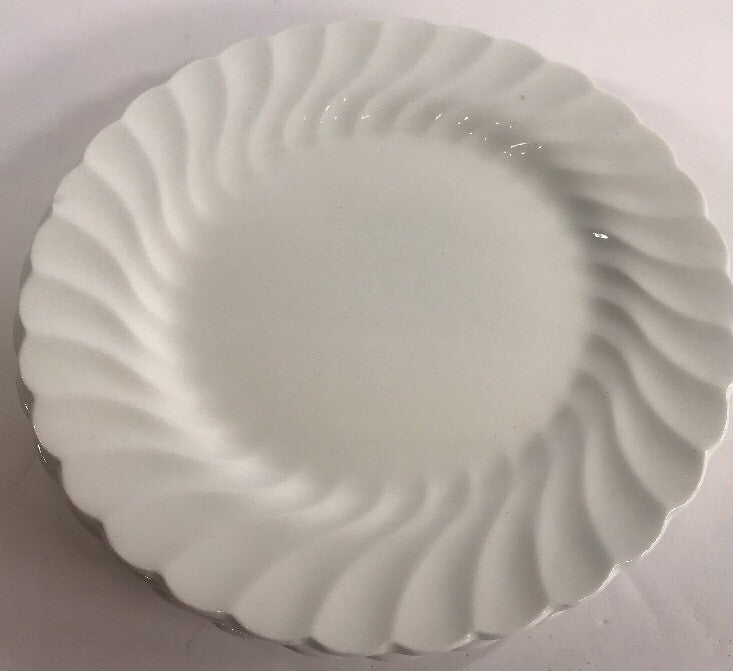 Johnson Brothers 3-Bread & Butter Plates Regency White Swirl England 6 1/4" D