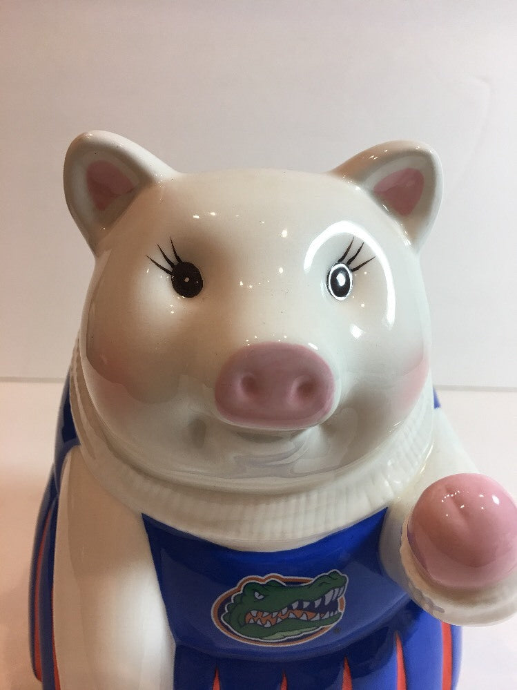 Mud Pie Gators Piggy Coin Savings Bank Collectible Hand-Crafted Ceramic