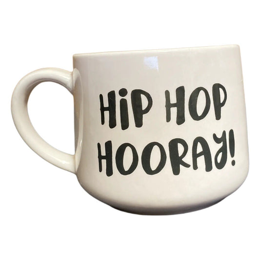 Strawberry Street Whimsical Cupboard "Hip Hop Hooray" Bunny Mug — 3D Pink