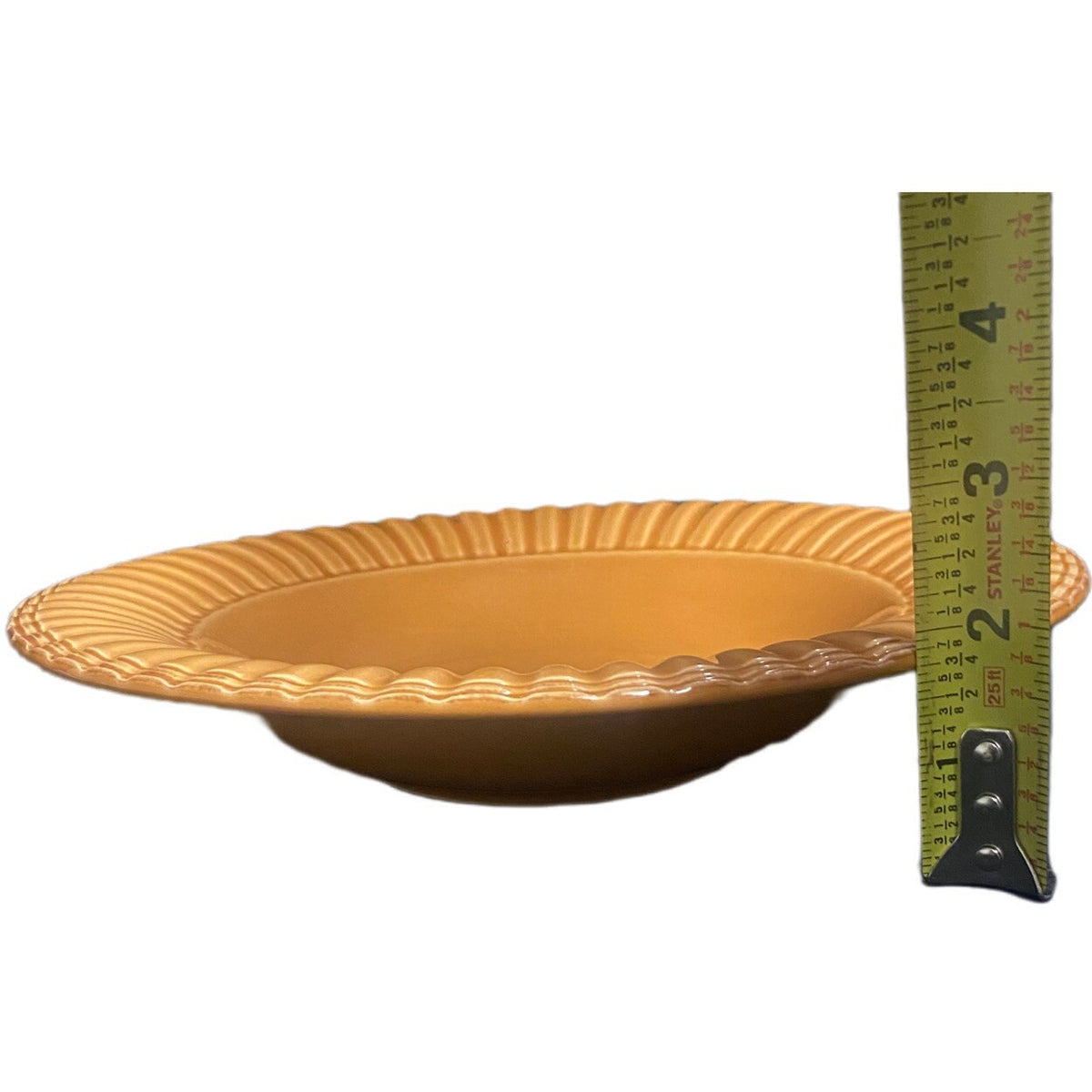 Italian Elegance 6-Rim Soup Bowls TODD ENGLISH Collection Burnt Orange Scalloped