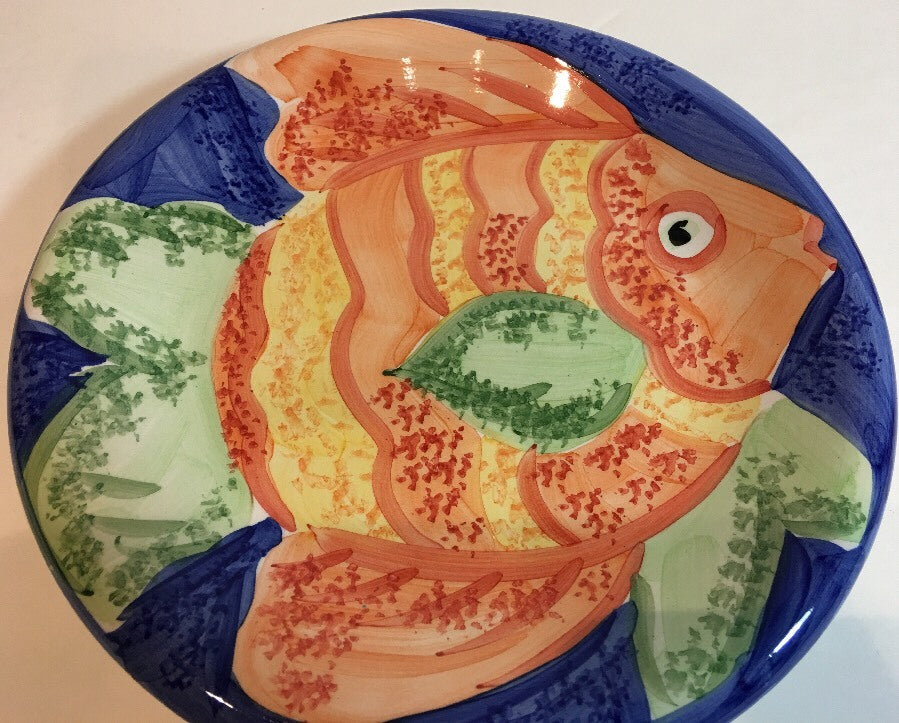 Bella Ceramica Gone Fishing - Magnolia-Hand-Painted Dinnerware Collection