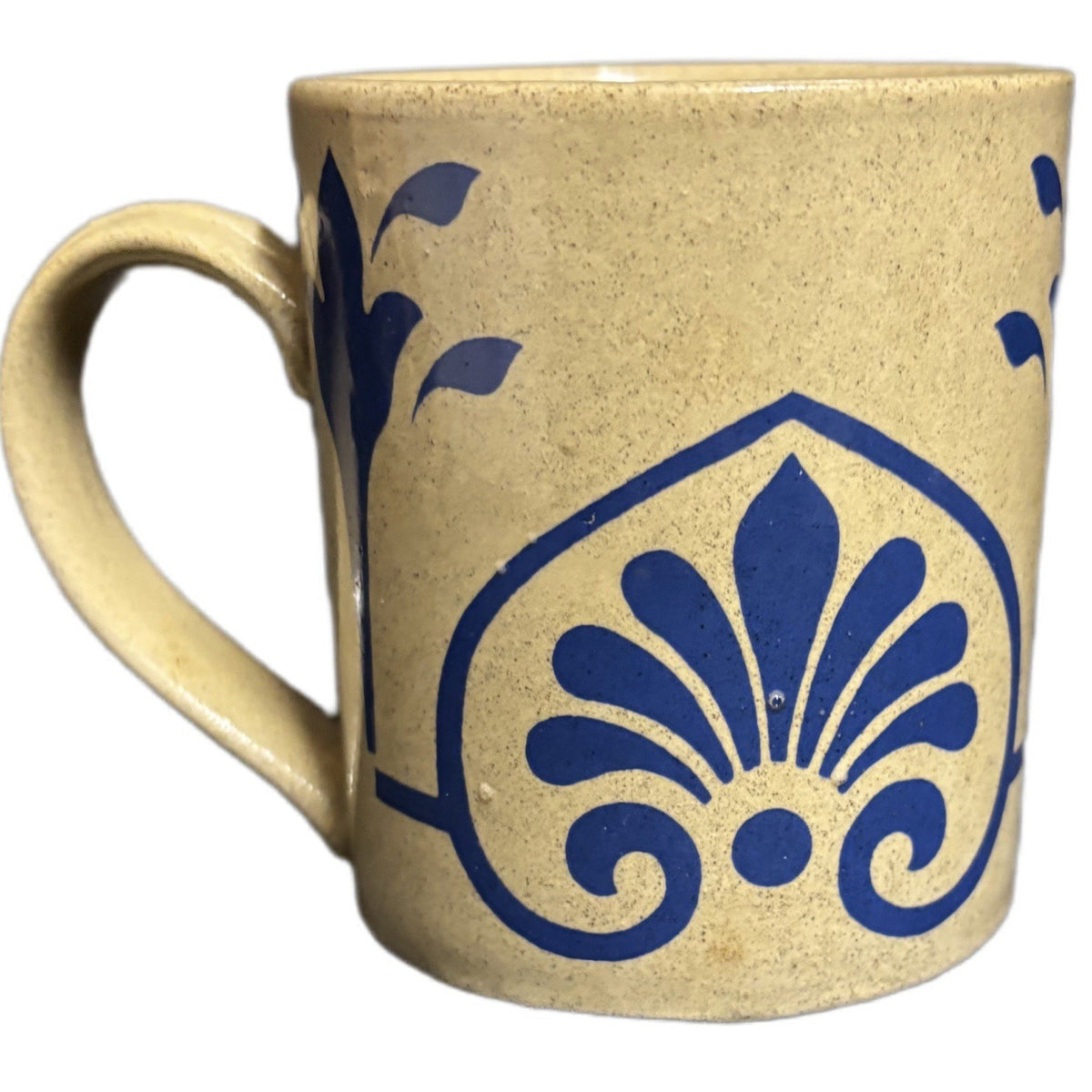 McClaggan Smith 2-Mugs Jamestown Scotland Speckled Stoneware Blue Cups Design