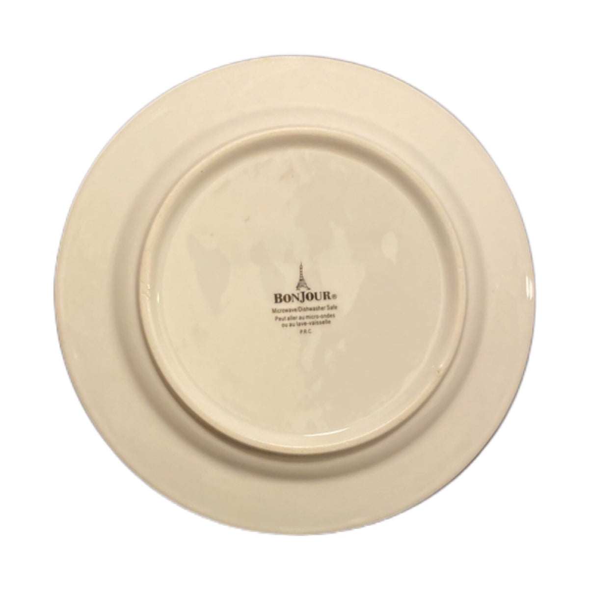 BonJour Salad Plates Farm Animal 1-Cow 1-Sheep Embossed La Fromagerie Cheese 7"D