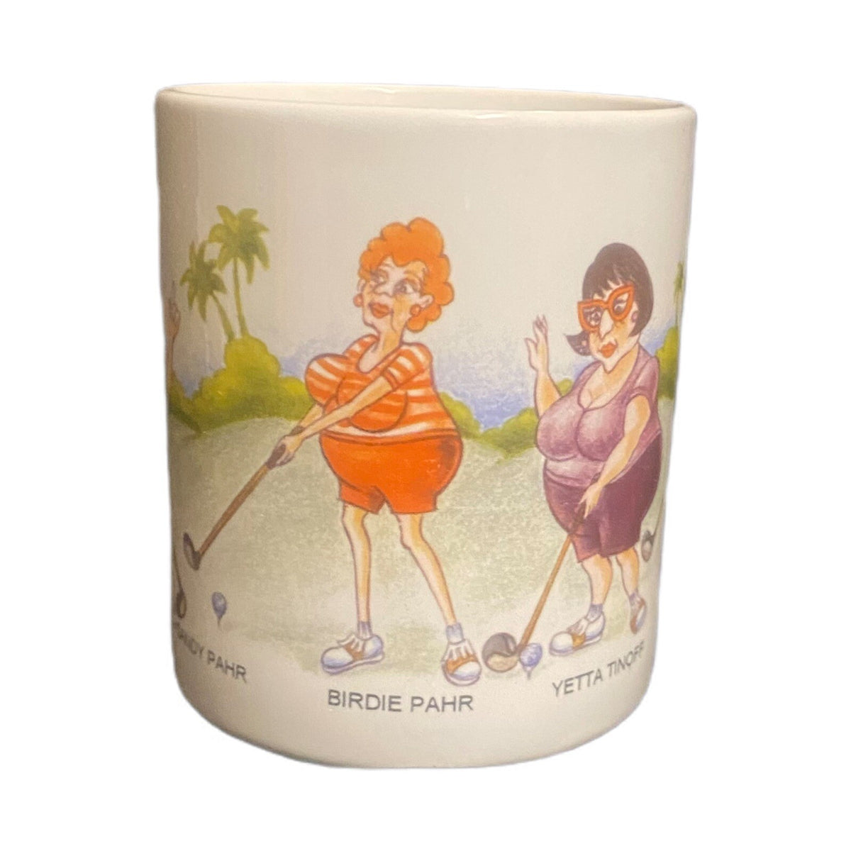 LINYI Mug RESPECT YOUR ELDERS Golf Ceramic Coffee Tea Cup Silver Phoenix 12 Oz