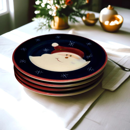 LAURIE GATES 4-Salad Plates The Cellar Christmas Twilight Collection Dessert