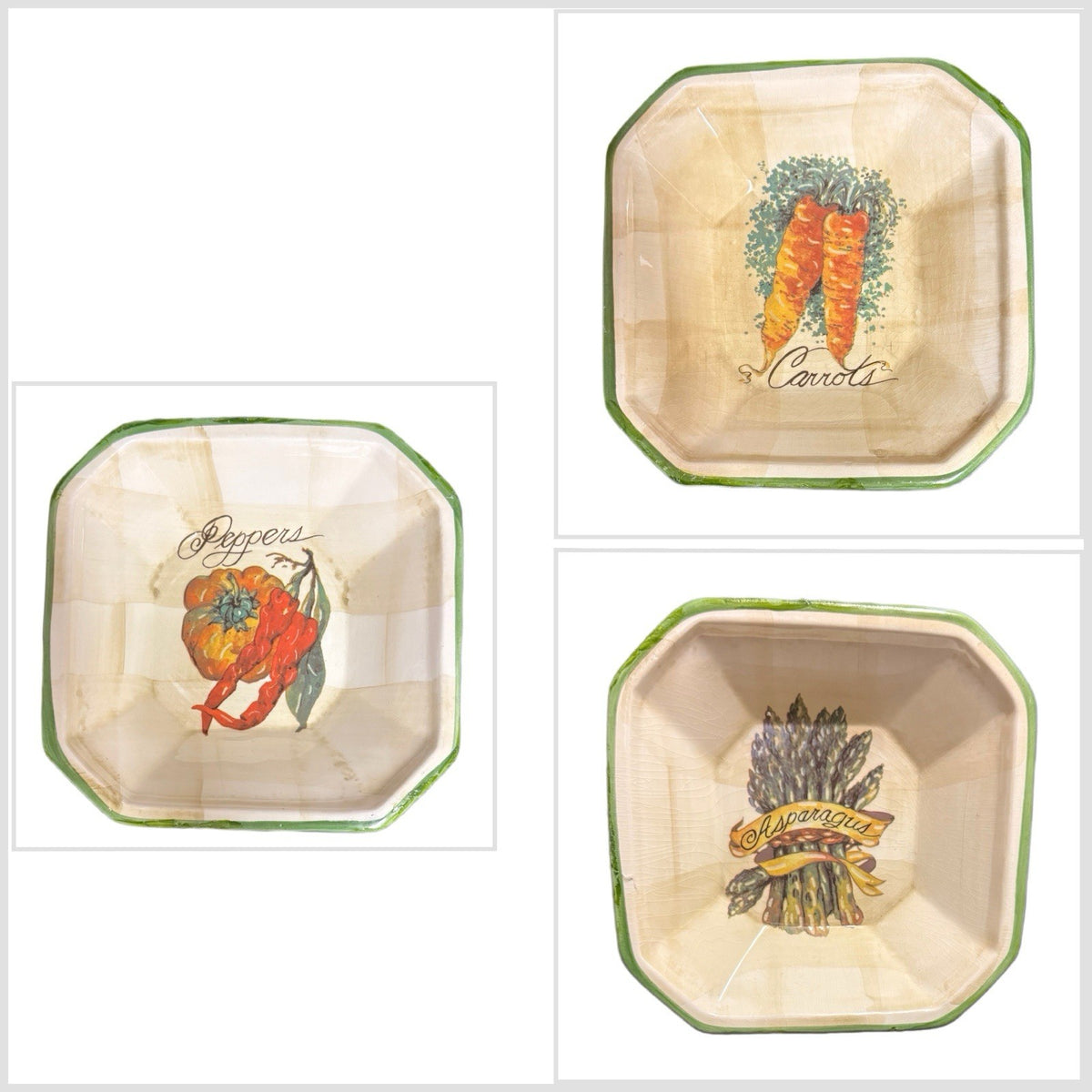 Italy Ceramica DUE TORRI 3-Pasta Bowls Garantito Per Alimenti Deep Salad Plates
