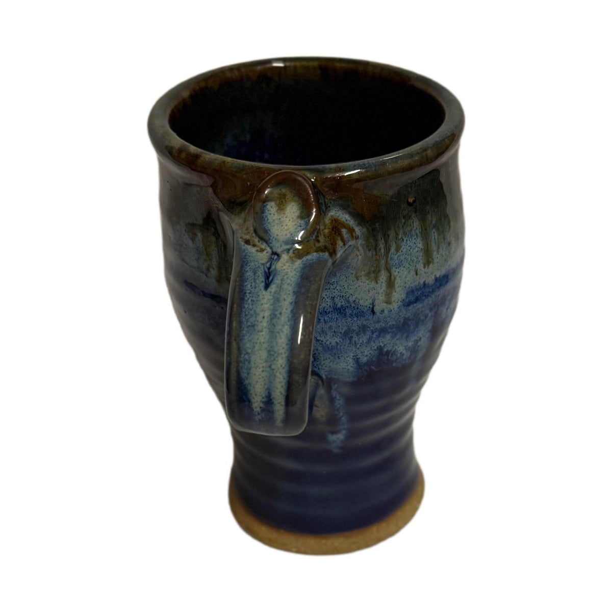 Handmade Pottery Mug Handcrafted Byers Design Colored Glaze Unique Artisan Cup