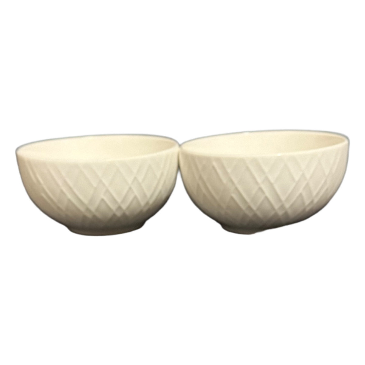 Gibson Designs LEXINGTON 2-Dessert Bowls 2-Fruit Berry Sauce Cups White Elements
