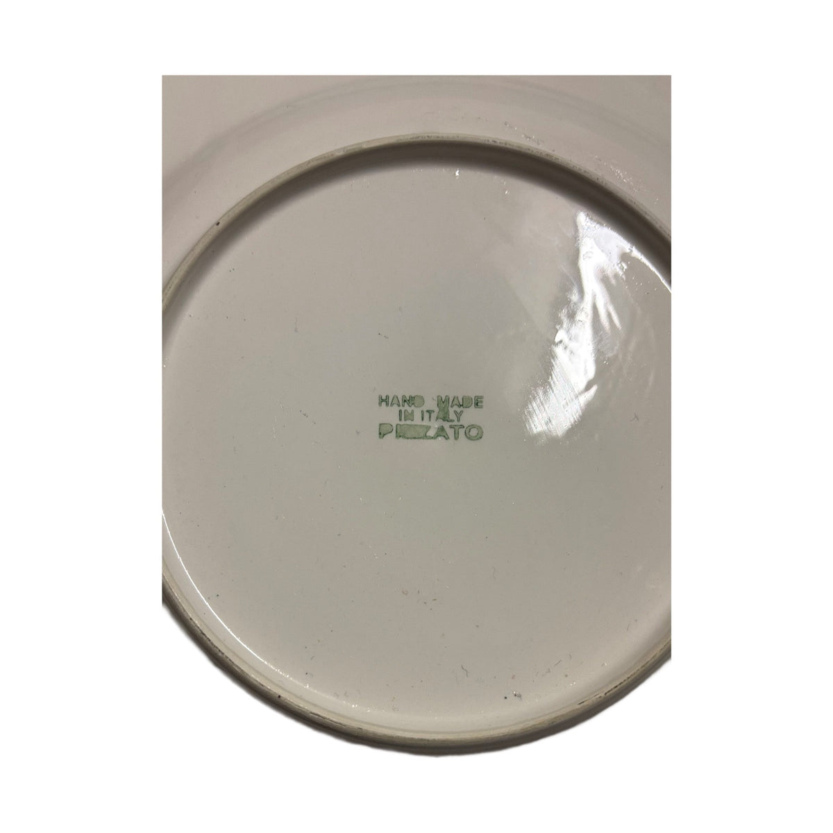 PIZZATO Italy 2-Dinner Plates Hand Painted Carrots Beet Ceramic White Green Trim