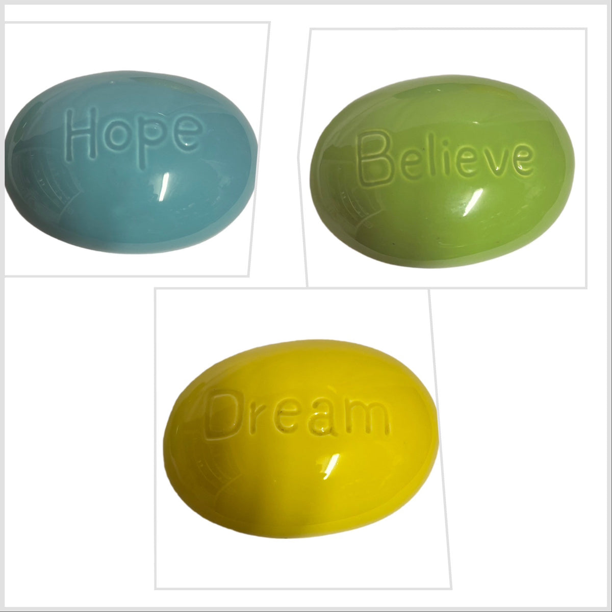 inspirational Ceramic Soap Shaped  DREAM-HOPE-BELIEVE- Home & Garden Decorative