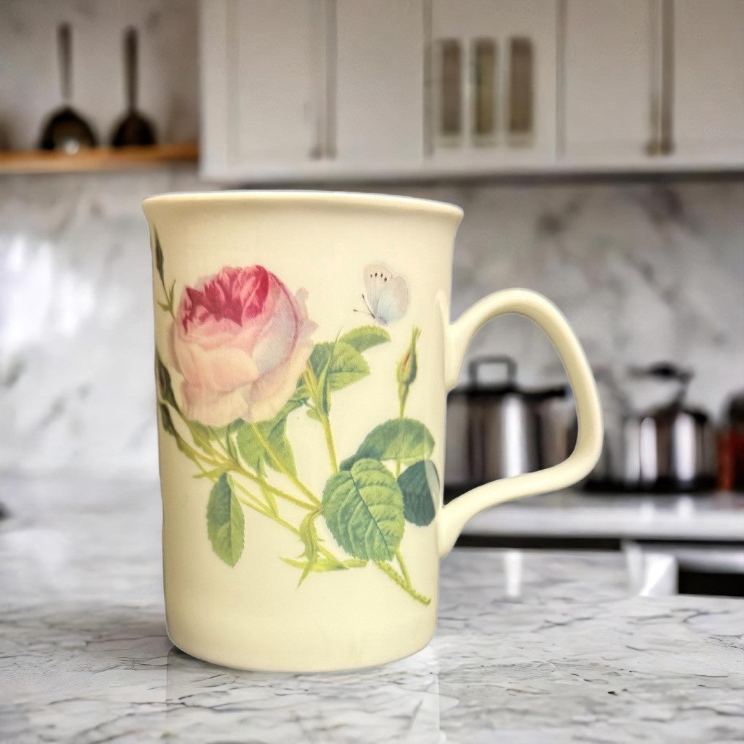 Roy Kirkham Mug PALACE GARDEN Fine Bone China England 2015 Roses Butterflies Cup