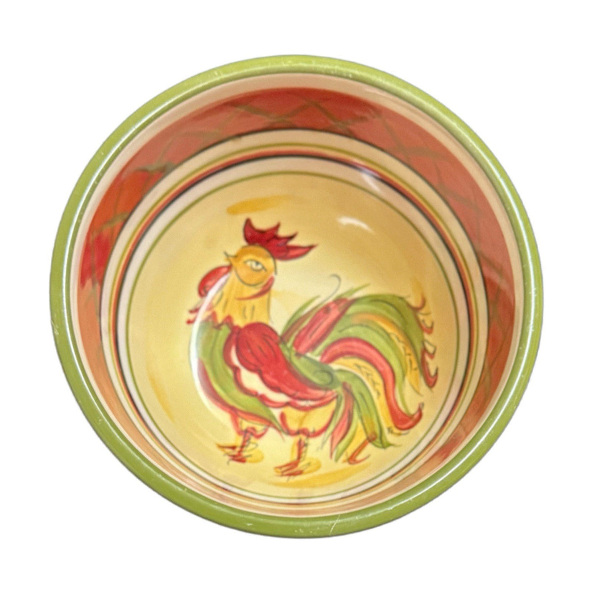 HD Designs 4-Cereal Bowls RAFAEL Rooster Ceramic Hand Painted Soup Cups