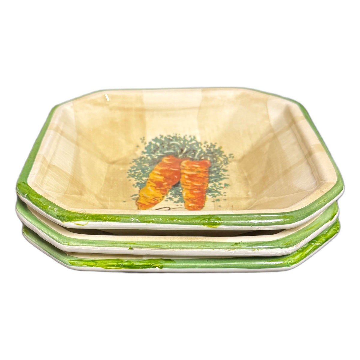 Italy Ceramica DUE TORRI 3-Pasta Bowls Garantito Per Alimenti Deep Salad Plates
