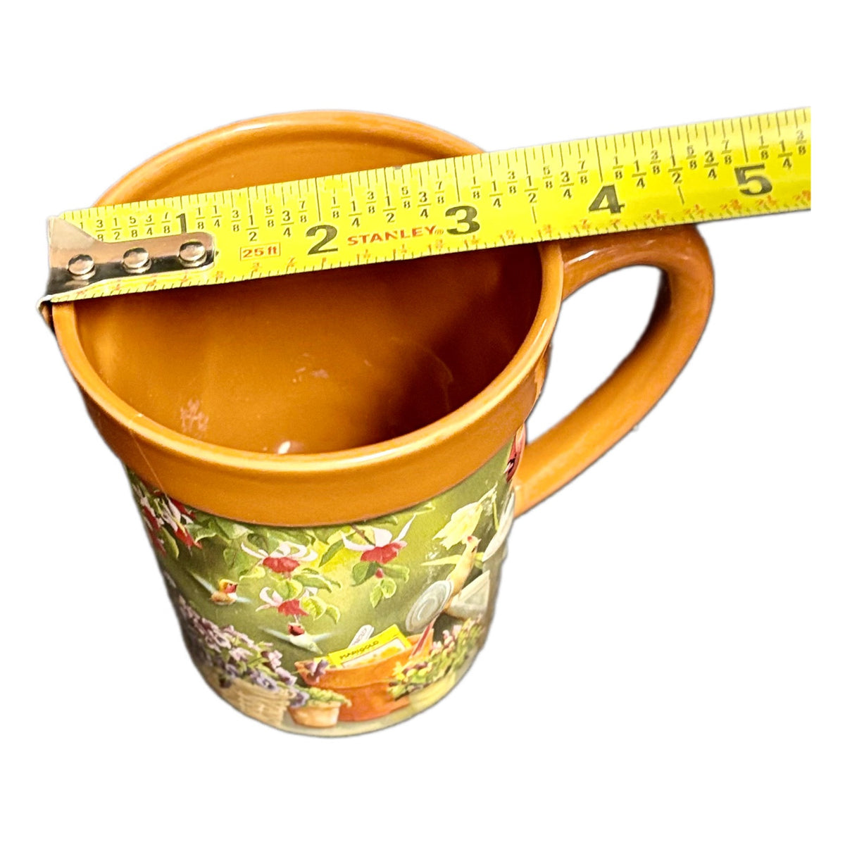 Garden Delights Mug WILD WINGS Susan Bourdet Ceramic Floral Birds Coffee Tea Cup