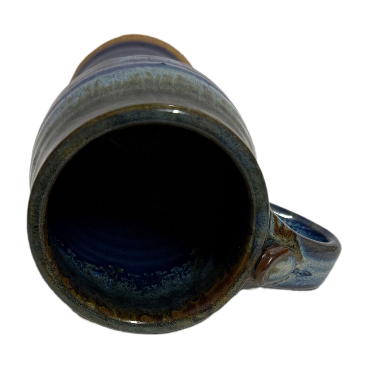 Handmade Pottery Mug Handcrafted Byers Design Colored Glaze Unique Artisan Cup