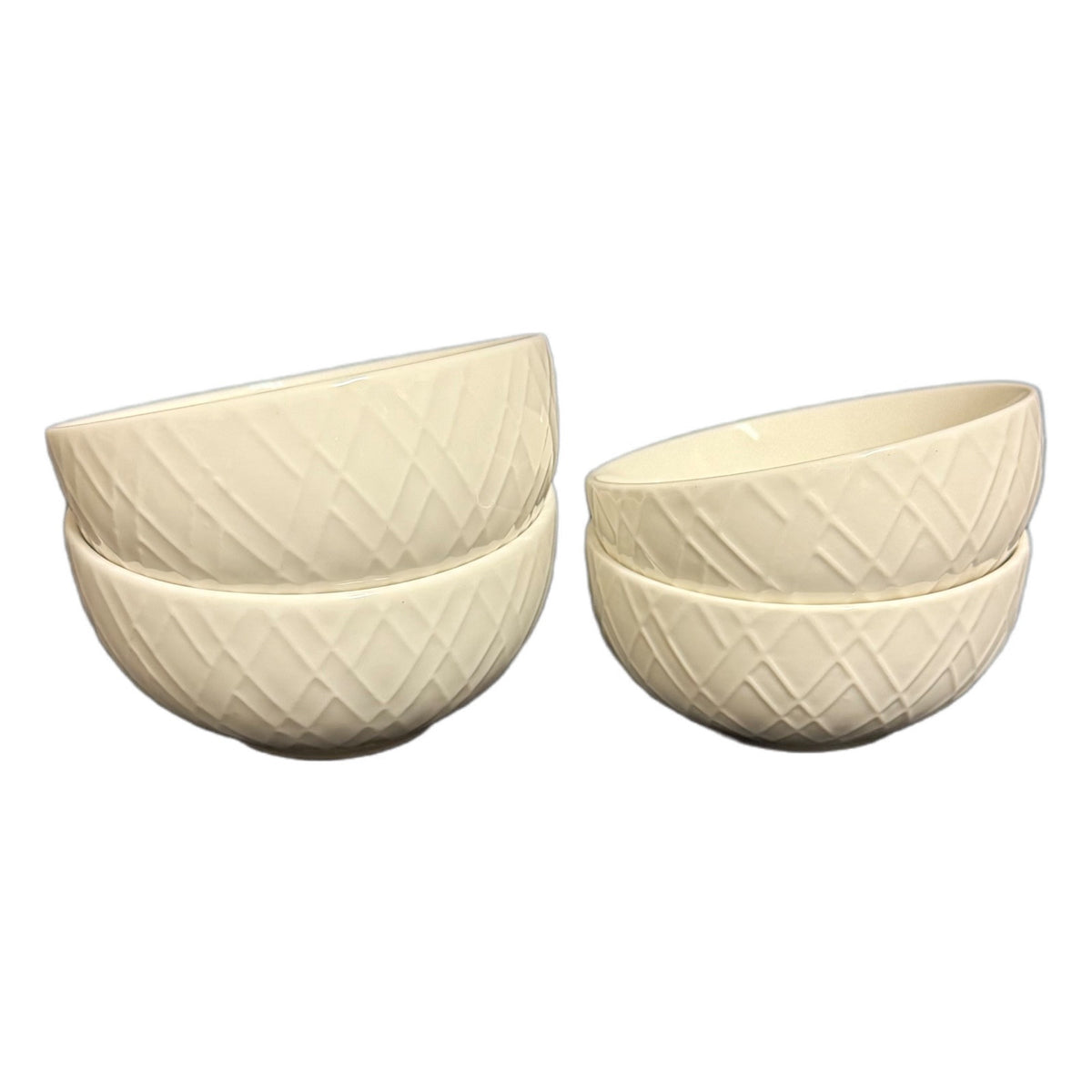 Gibson Designs LEXINGTON 2-Dessert Bowls 2-Fruit Berry Sauce Cups White Elements