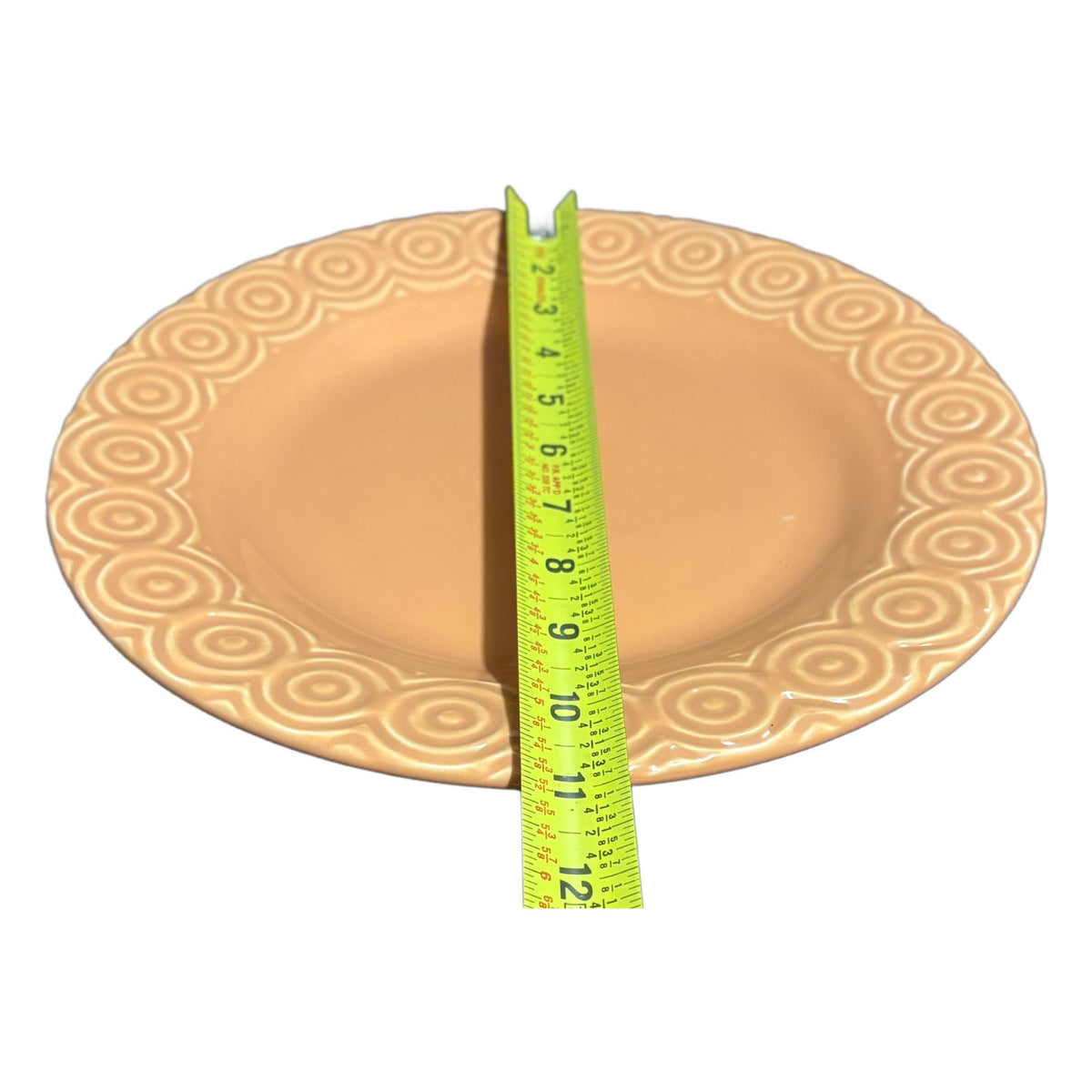 Crate & Barrel SIERRA 4-Dinner Plates Burnt Orange Terracotta Portugal Ceramic