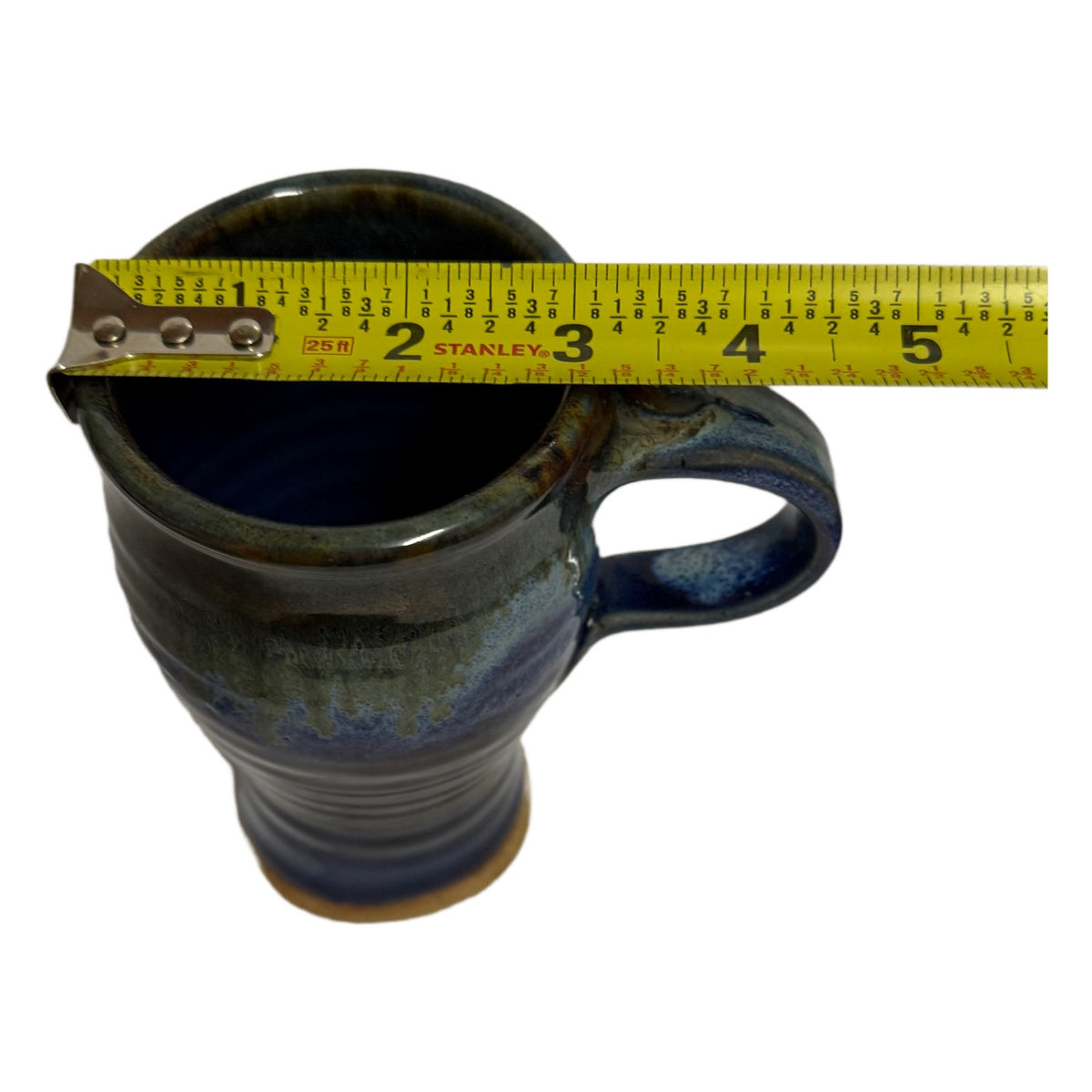 Handmade Pottery Mug Handcrafted Byers Design Colored Glaze Unique Artisan Cup