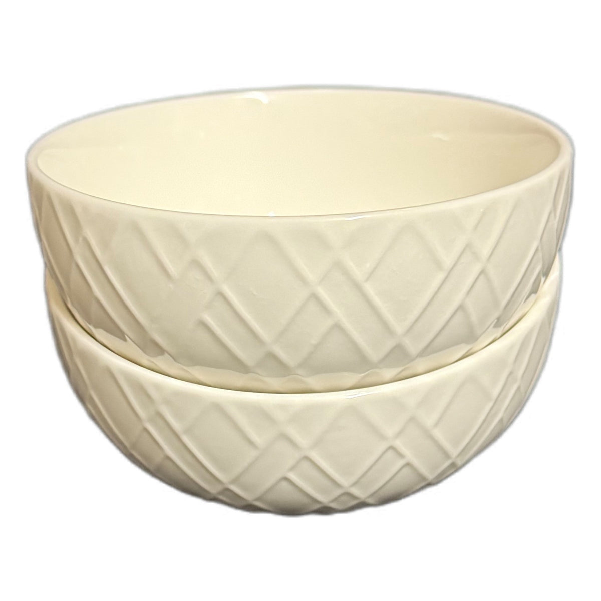Gibson Designs LEXINGTON 2-Dessert Bowls 2-Fruit Berry Sauce Cups White Elements
