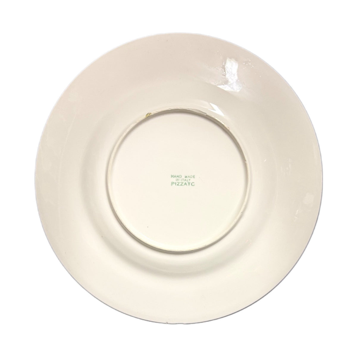 PIZZATO Italy 2-Dinner Plates Hand Painted Carrots Beet Ceramic White Green Trim