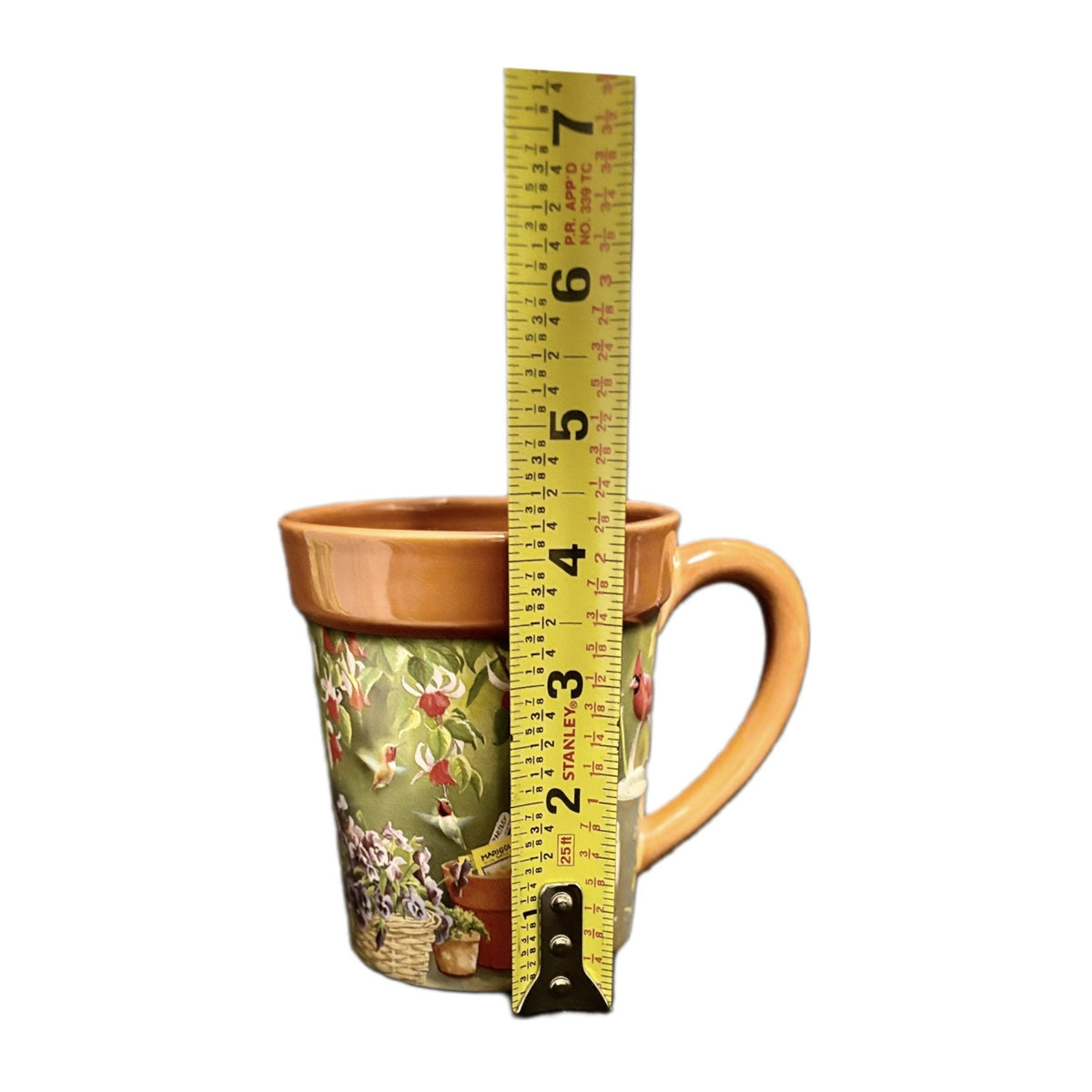 Garden Delights Mug WILD WINGS Susan Bourdet Ceramic Floral Birds Coffee Tea Cup