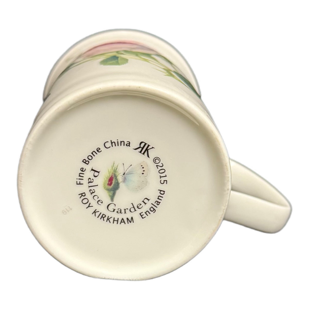 Roy Kirkham Mug PALACE GARDEN Fine Bone China England 2015 Roses Butterflies Cup