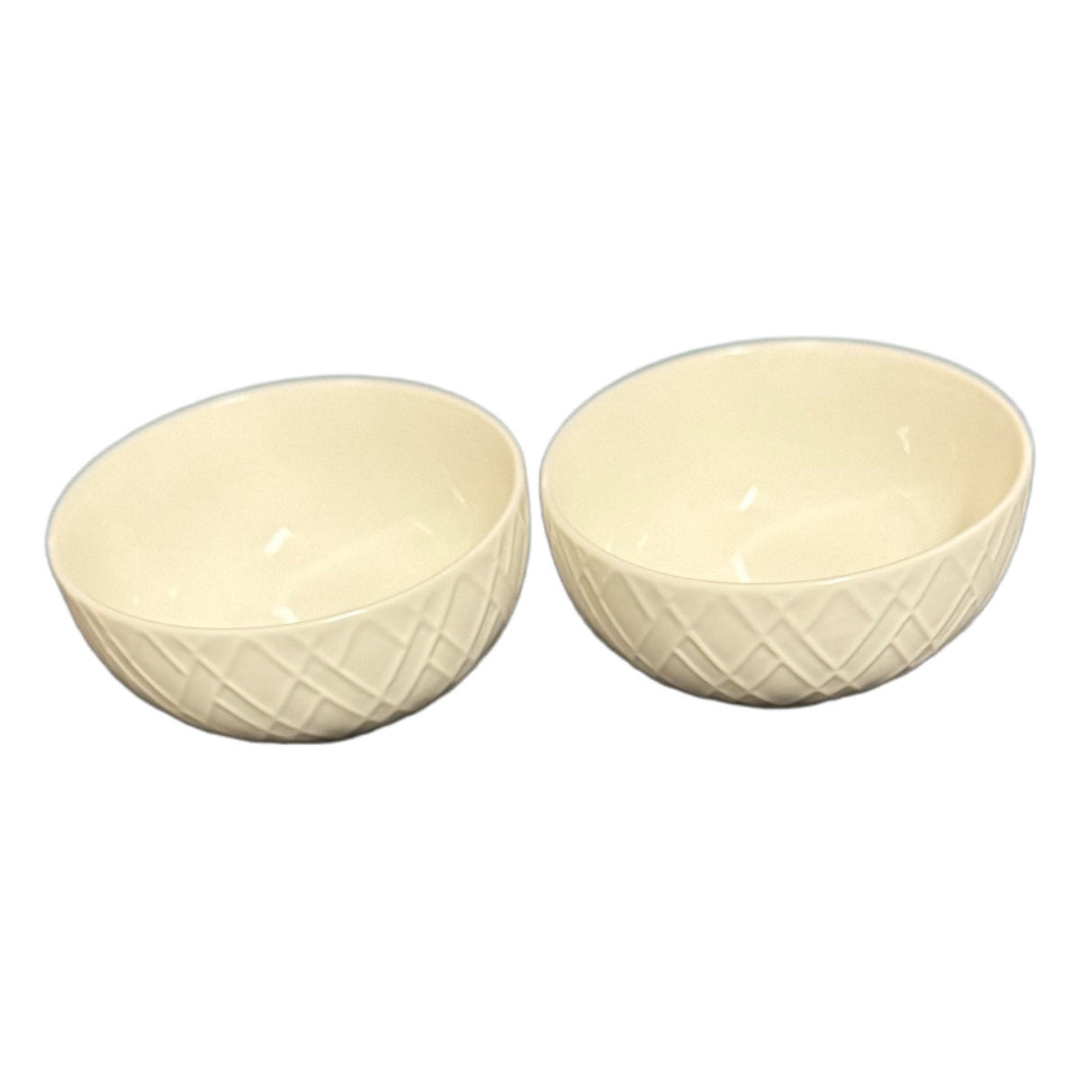 Gibson Designs LEXINGTON 2-Dessert Bowls 2-Fruit Berry Sauce Cups White Elements