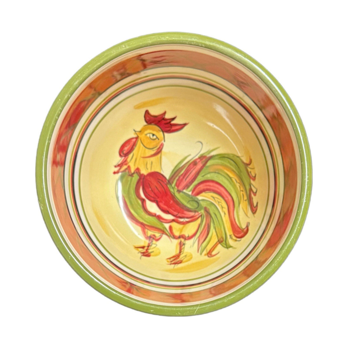 HD Designs 4-Cereal Bowls RAFAEL Rooster Ceramic Hand Painted Soup Cups