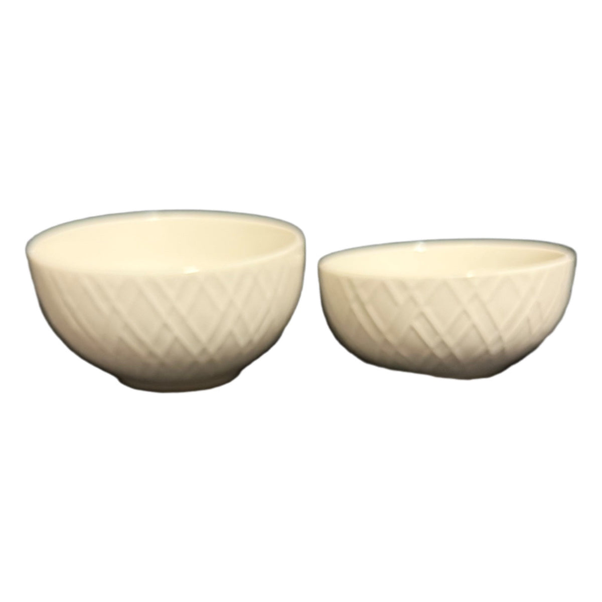 Gibson Designs LEXINGTON 2-Dessert Bowls 2-Fruit Berry Sauce Cups White Elements
